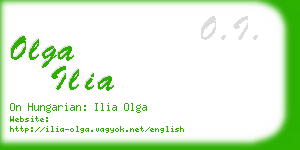 olga ilia business card